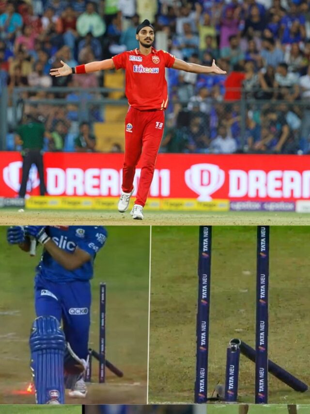 Arshdeep Singh break middle stamp twice in MI and Punjab Kings match